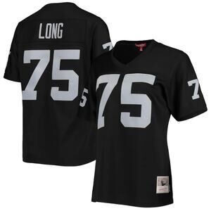 Los Angeles Raiders Howie Long #75 Mitchell & Ness Black 1983 Womens Jersey L